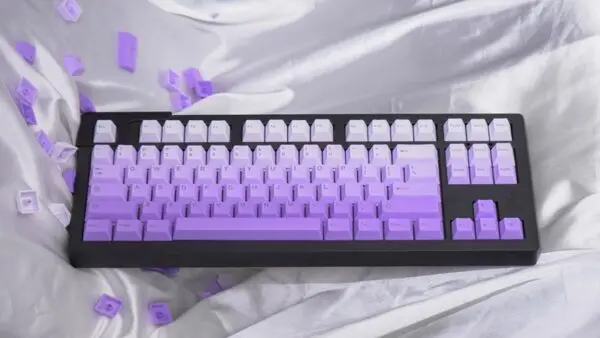 GMK + Purple White Series Cherry Custom Keycap Set