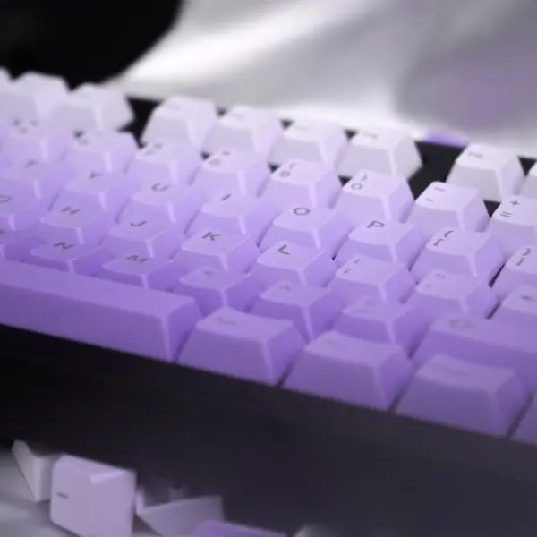 GMK + Purple White Series Cherry Custom Keycap Set