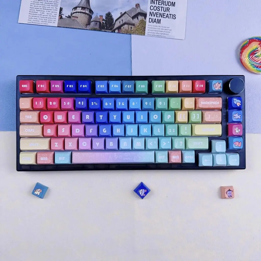 GMK+ Rainbow XDA Custom Keycap Set