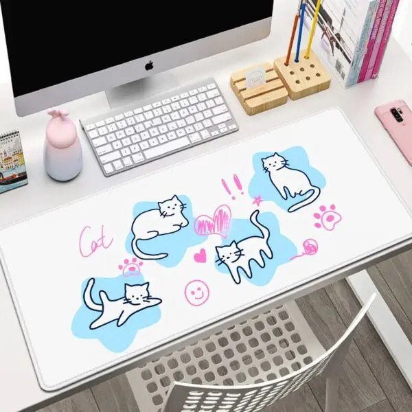 GMK+ Kawaii Cat Drawings Custom Desk Mat