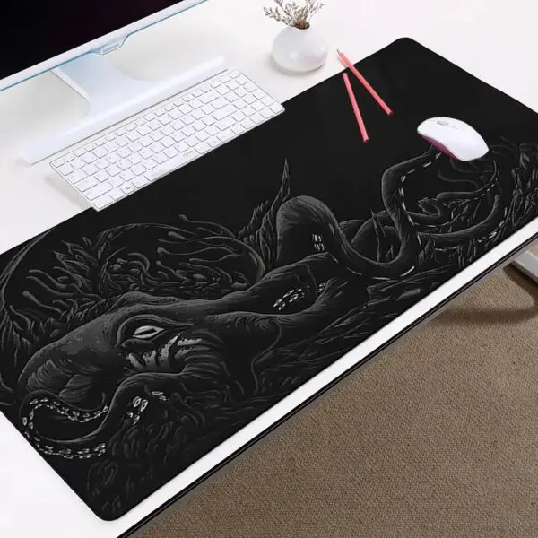 GMK+ Aesthetic Black Octopus Custom Desk Mat
