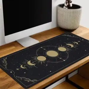 GMK+ Aesthetic Moon Phases Custom Desk Mat