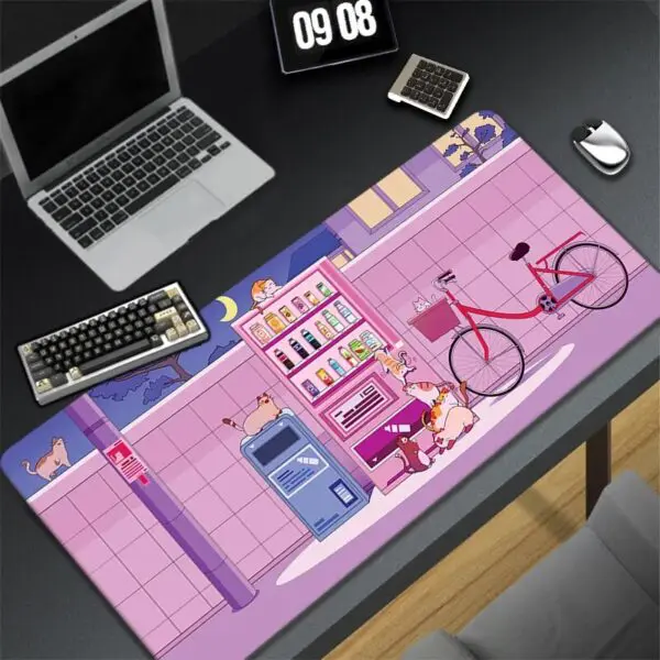 GMK+ Lofi Bicycle Custom Desk Mat