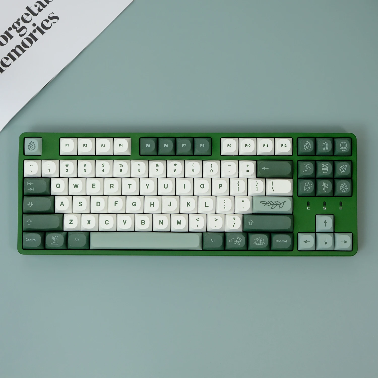 GMK+ Green Leaf MA Custom Keycap Set