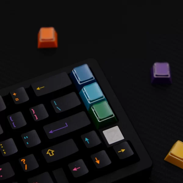 GMK+ Black Colorful OEM Custom Keycap Set - Image 3