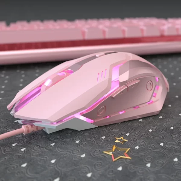 GMK+ Petal Pink Gaming Mouse - Image 4