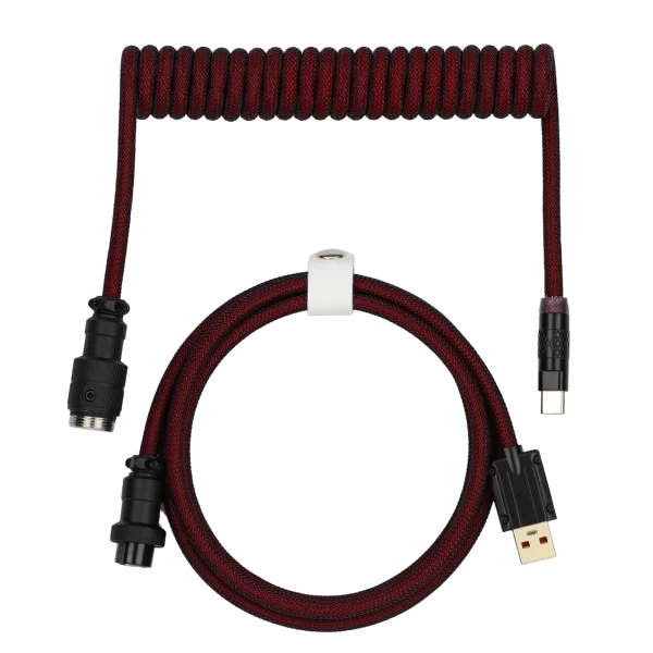 GMK+ Wine Red Aviator Cable