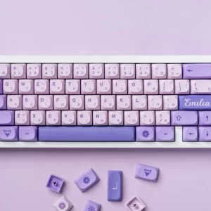 GMK+ Purple Blackout KCA Custom Keycap Set