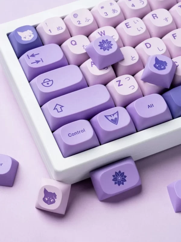 GMK+ Purple Blackout KCA Custom Keycap Set - Image 3