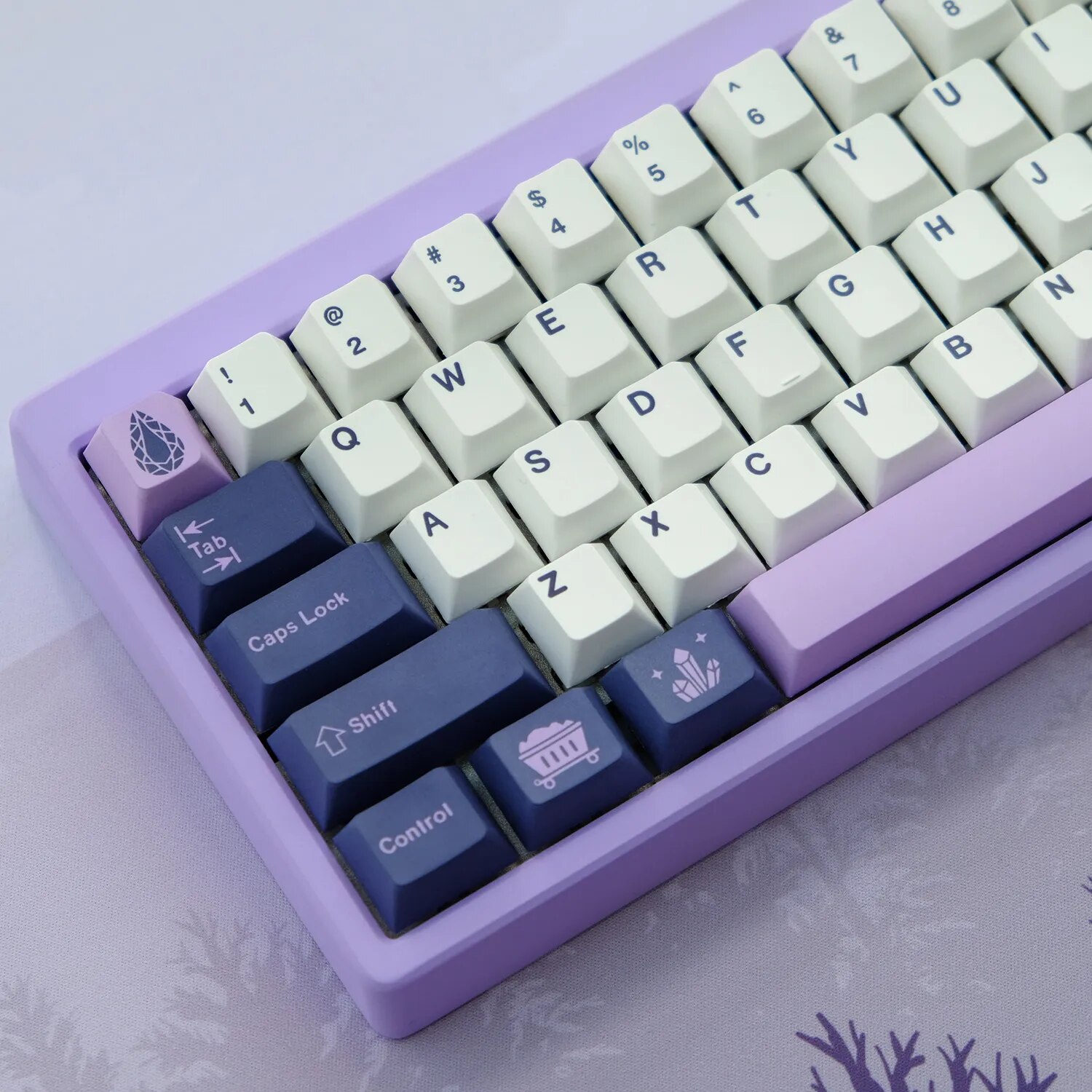 GMK+ Purple and Blue Cherry Custom Keycap Set - GMK Keycaps