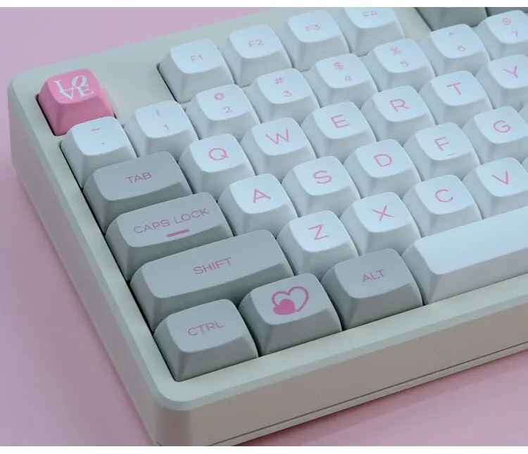 165 Keys PBT Keycaps XDA Dye Sub Keycap For Gaming Mechanical Keyboard Pink Gray Key Caps Custom DIY Anne Pro 2 Gateron Switches