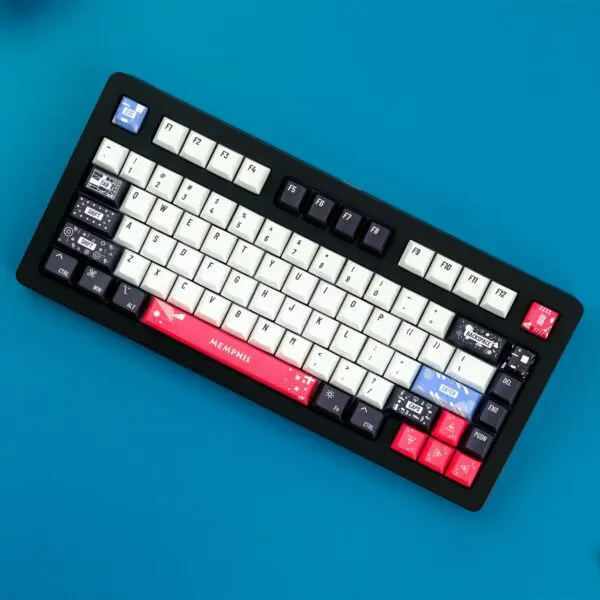 GMK+ White Black Series Cherry Custom Keycap Set