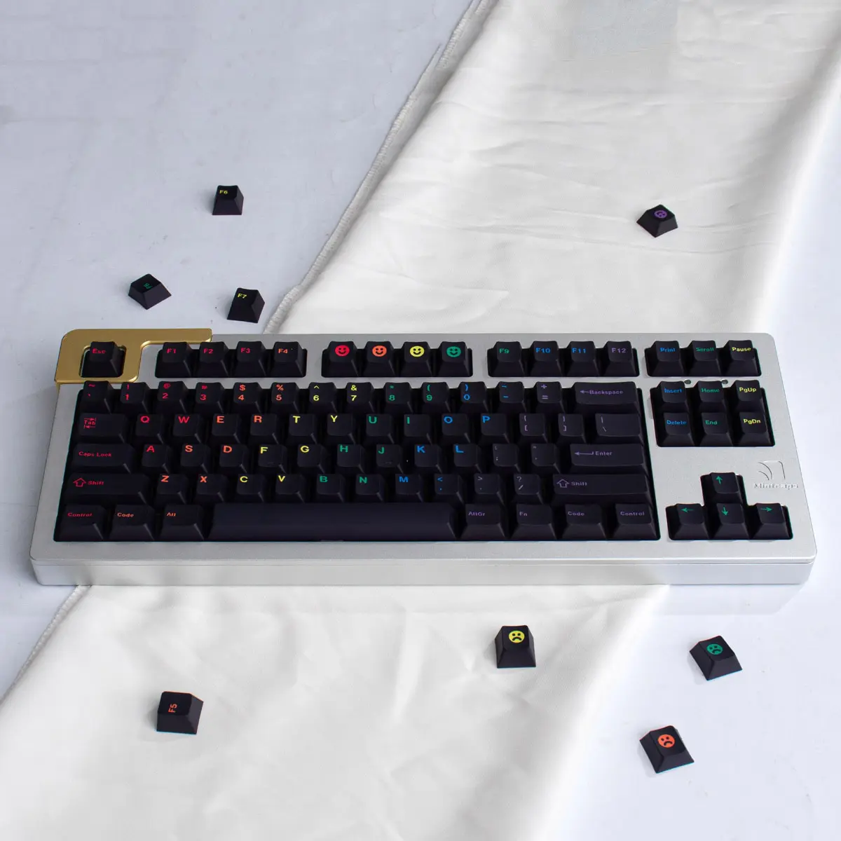 GMK Midnight Rainbow Keycaps Large Set Cherry Profile PBT Dye Sublimation Mechanical Keyboard Keycap For MX Switch 61/64/68/75/