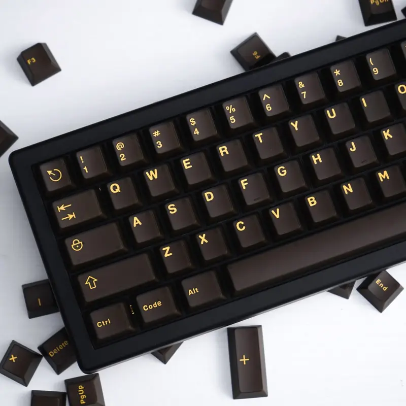 GMK+ Black Gold Cherry Custom Keycaps Set