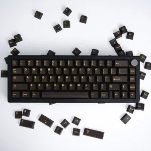 GMK+ Black Gold Cherry Custom Keycaps Set