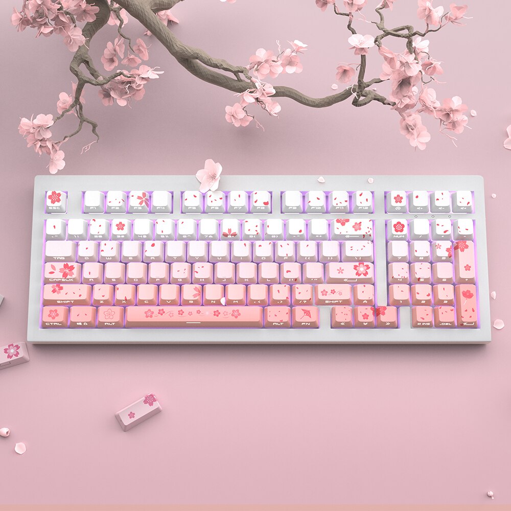 GMK+ Akko Pink OEM Custom Keyboard Set - GMK Keycaps