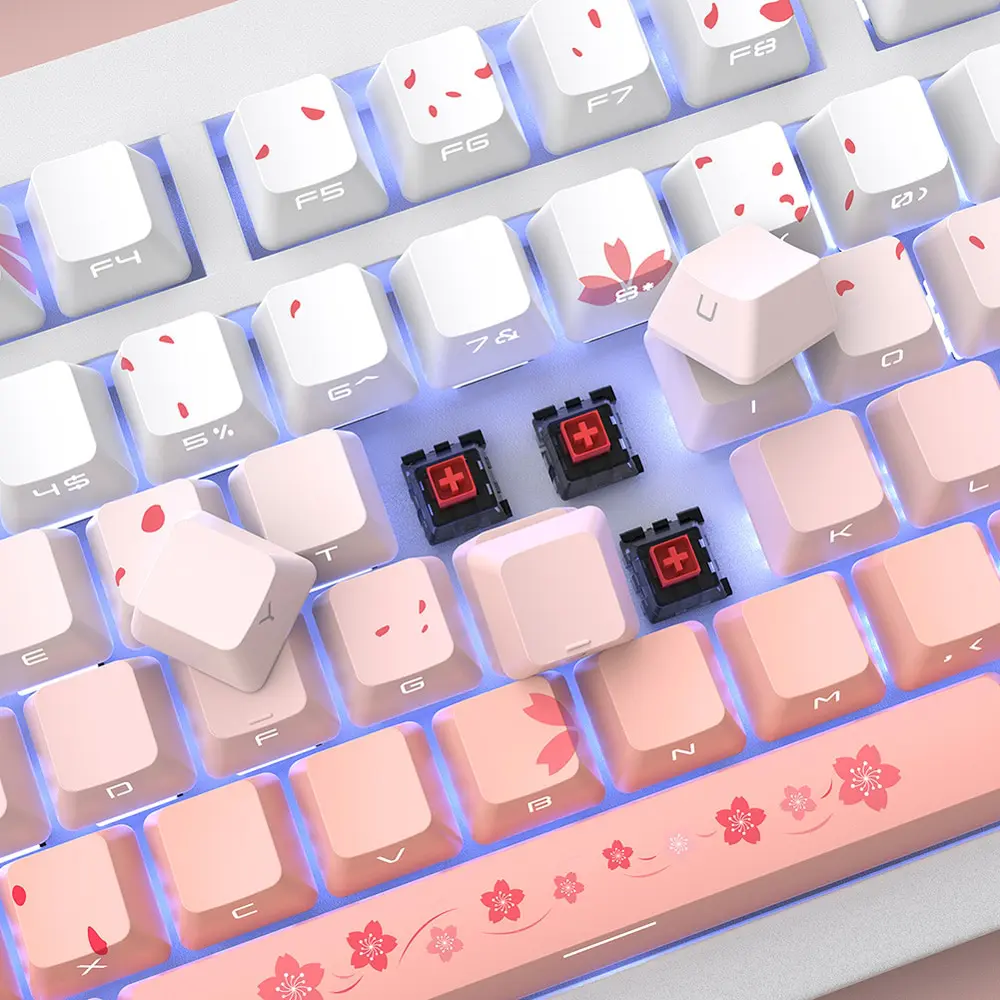GMK+ Sakura Flower OEM Custom Keycap Set