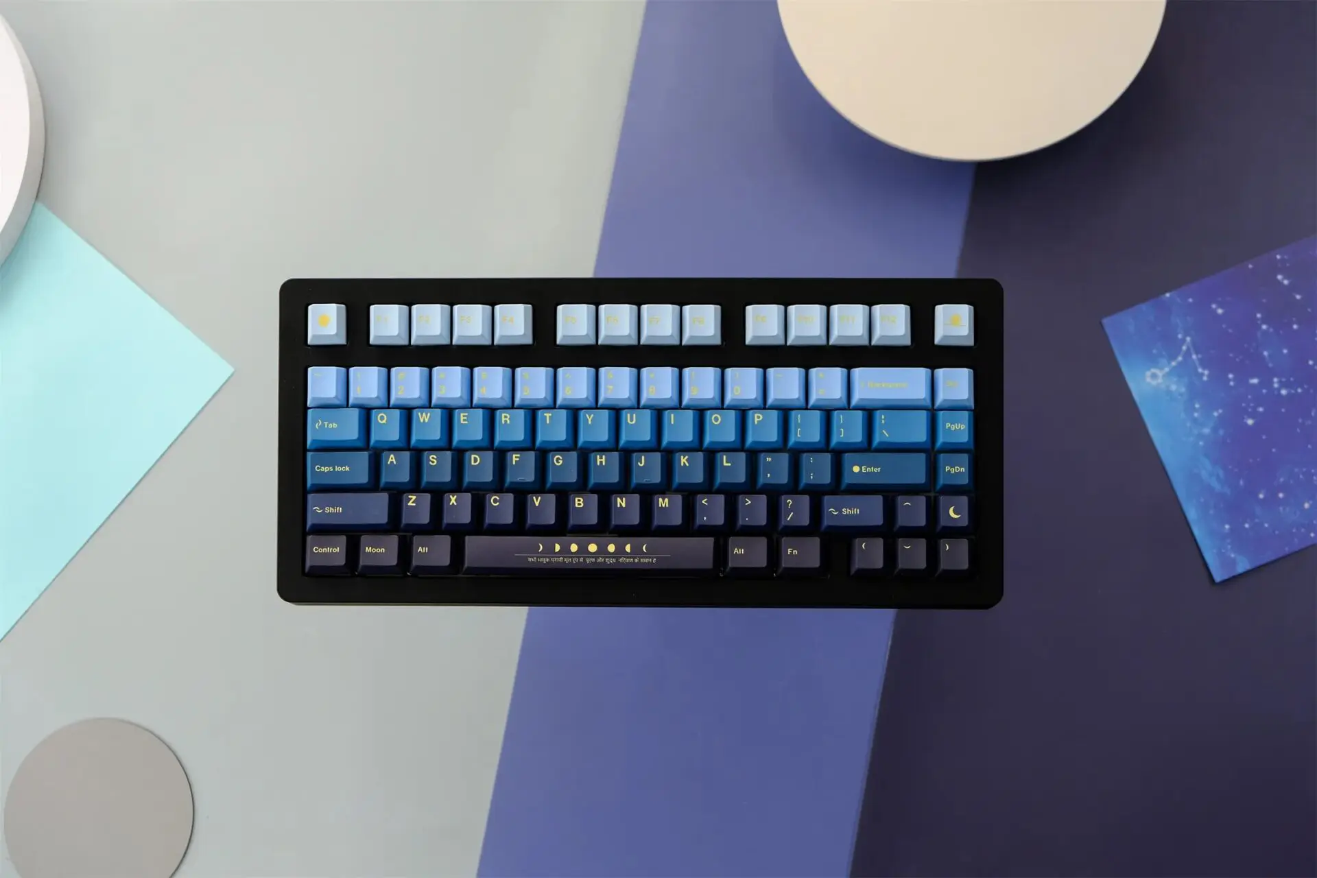GMK+ Blue Degraded Cherry Custom Keycap Set
