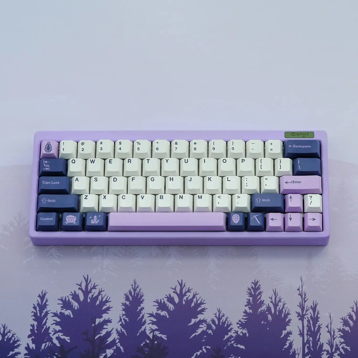GMK+ Purple and Blue Cherry Custom Keycap Set