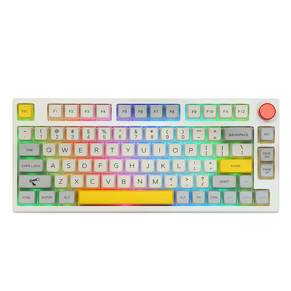 GMK+ Multicolor Yellow Full Mechanical Keyboard