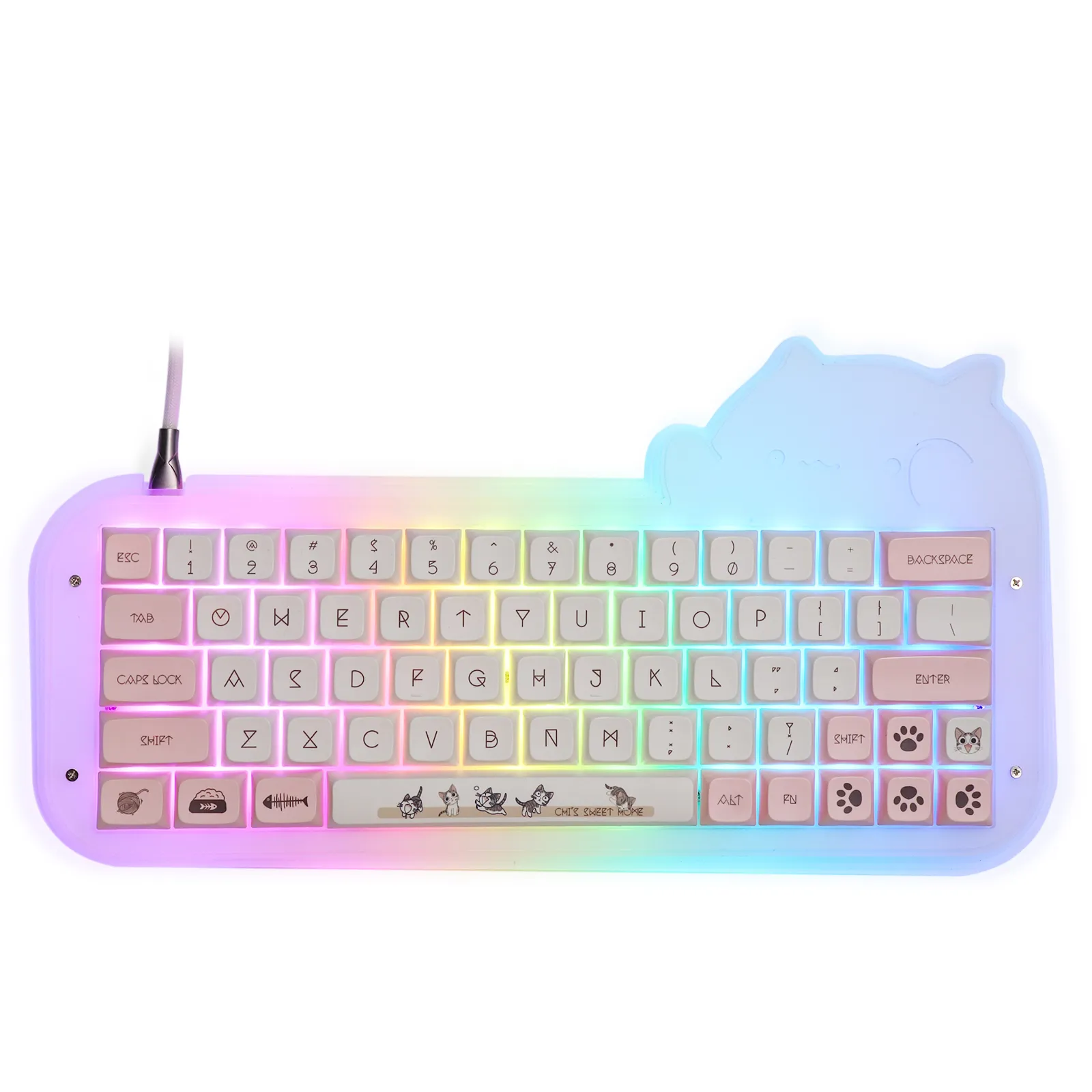 GMK+ Multicolor Kawaii Full Mechanical Keyboard