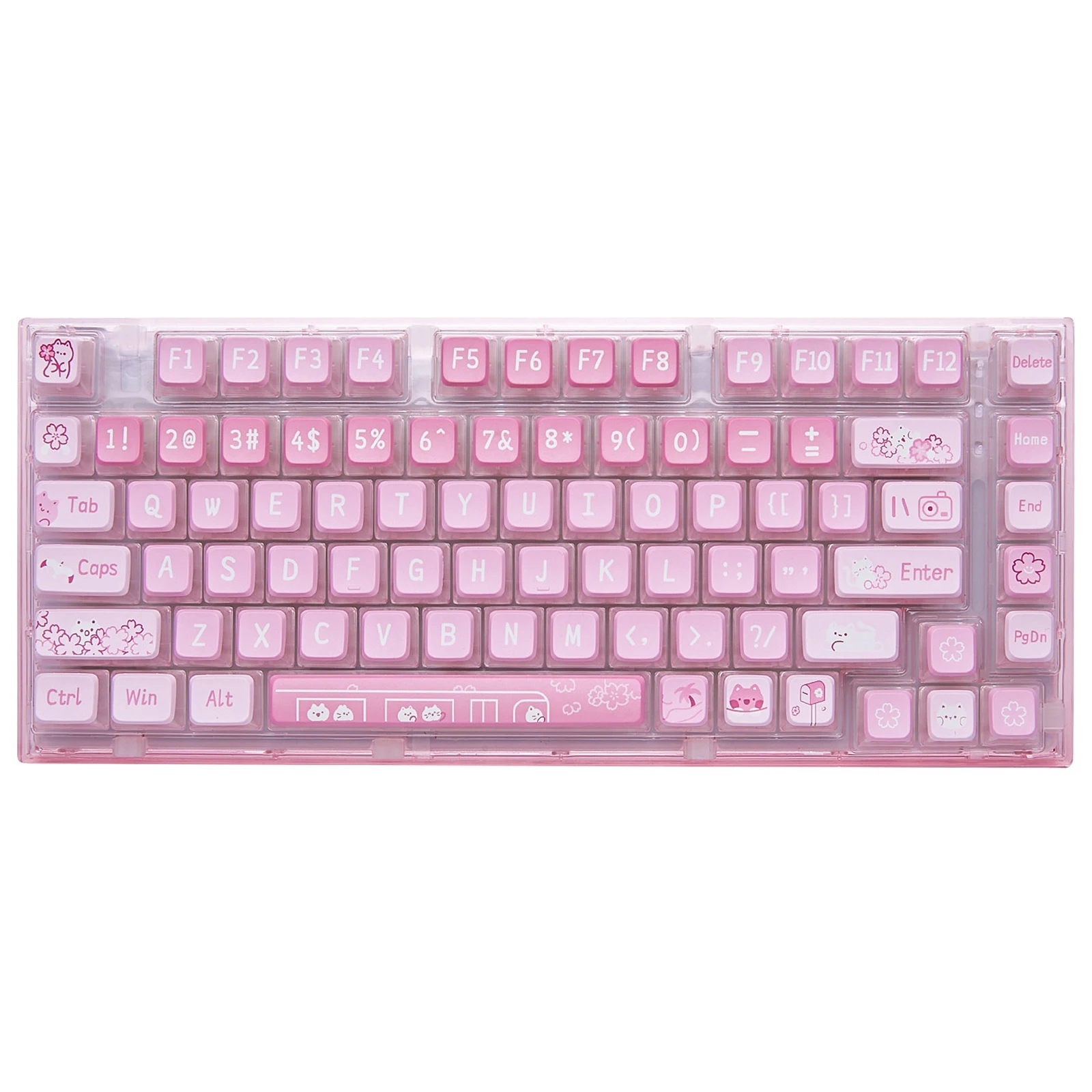 GMK+ Sweet Pink Full Mechanical Keyboard