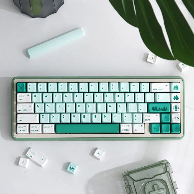 GMK+ Green White MDA Custom Keycap Set