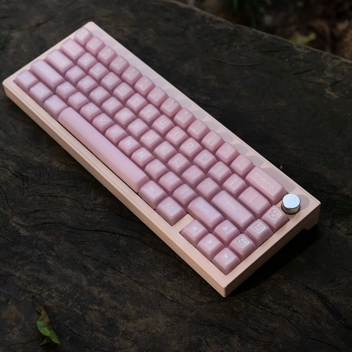 GMKY PINK Semitransparent Keycaps SA Profile DOUBLE SHOT ABS FONT PBT Keycaps ABS Font for MX Switch Mechanical Keyboard