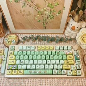 GMK+ Cute Mint MDA Custom Keycap Set